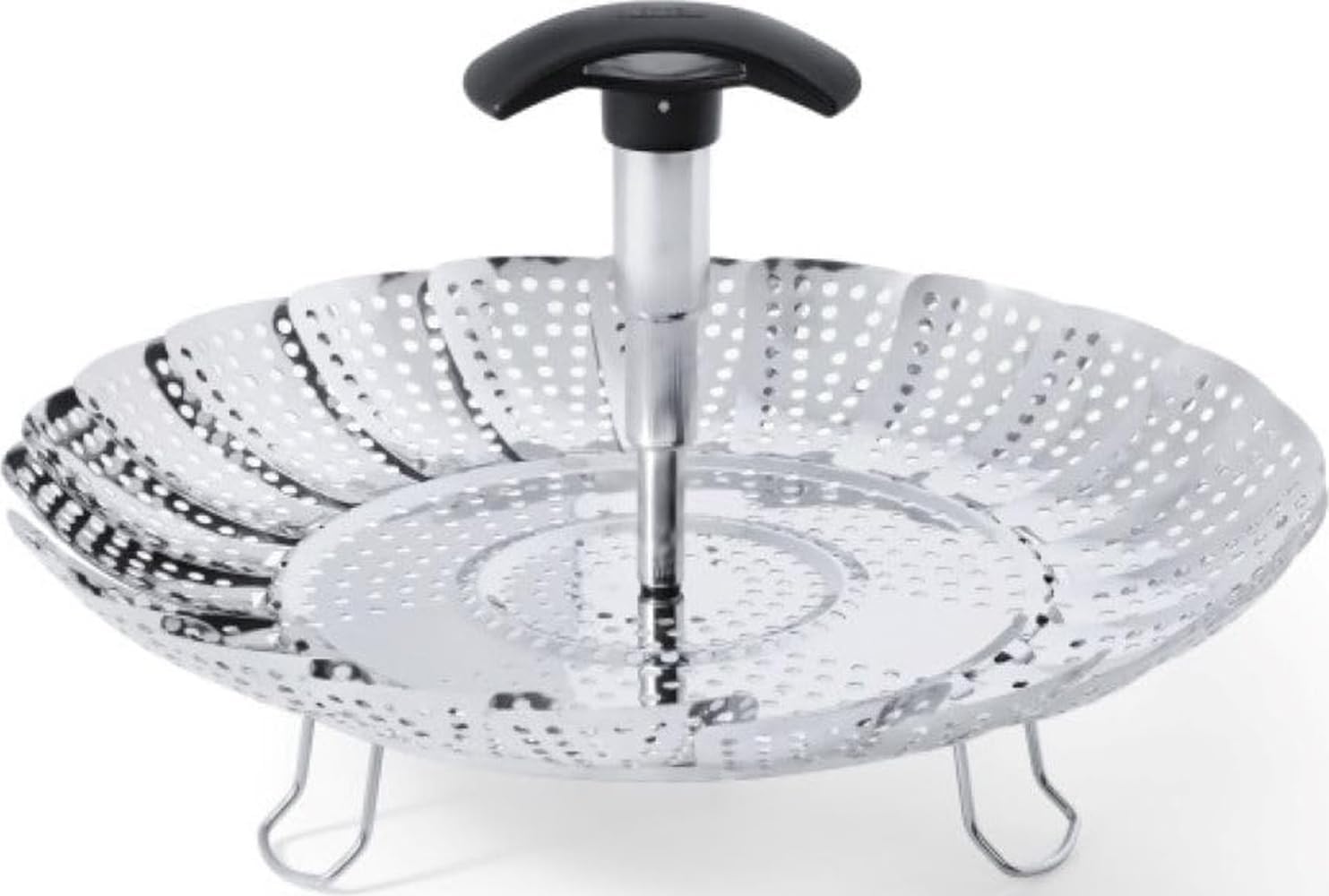 OXO Good Grips Steamer Basket - Stainless Steel, 8 Inch Diameter | Collapsible, Vegetable Steamer Insert, Adjustable Han