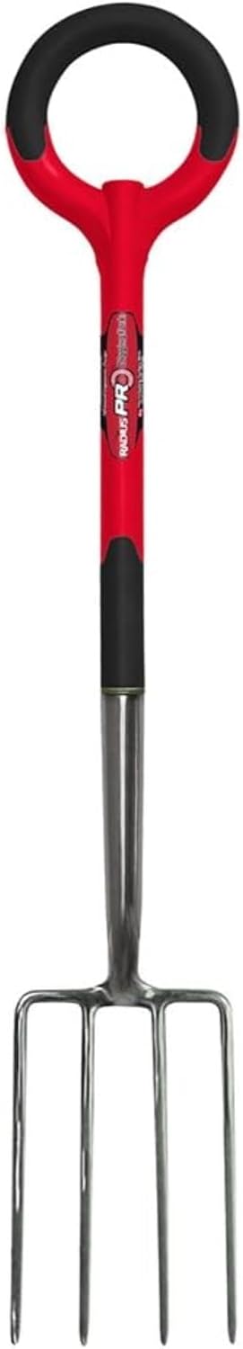 Radius Garden 20811 PRO Garden Stainless Steel Floral Shovel, Red