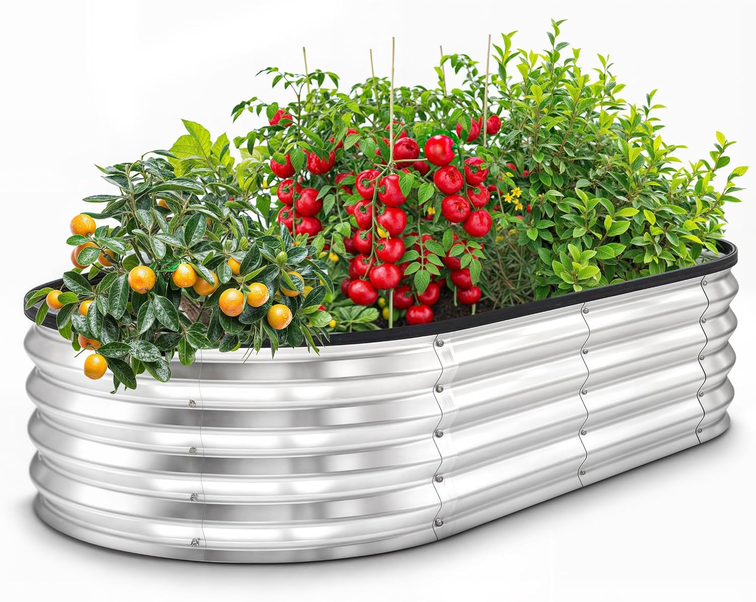 Utopia Home Galvanized Raised Garden Bed Kit 4x2x1ft