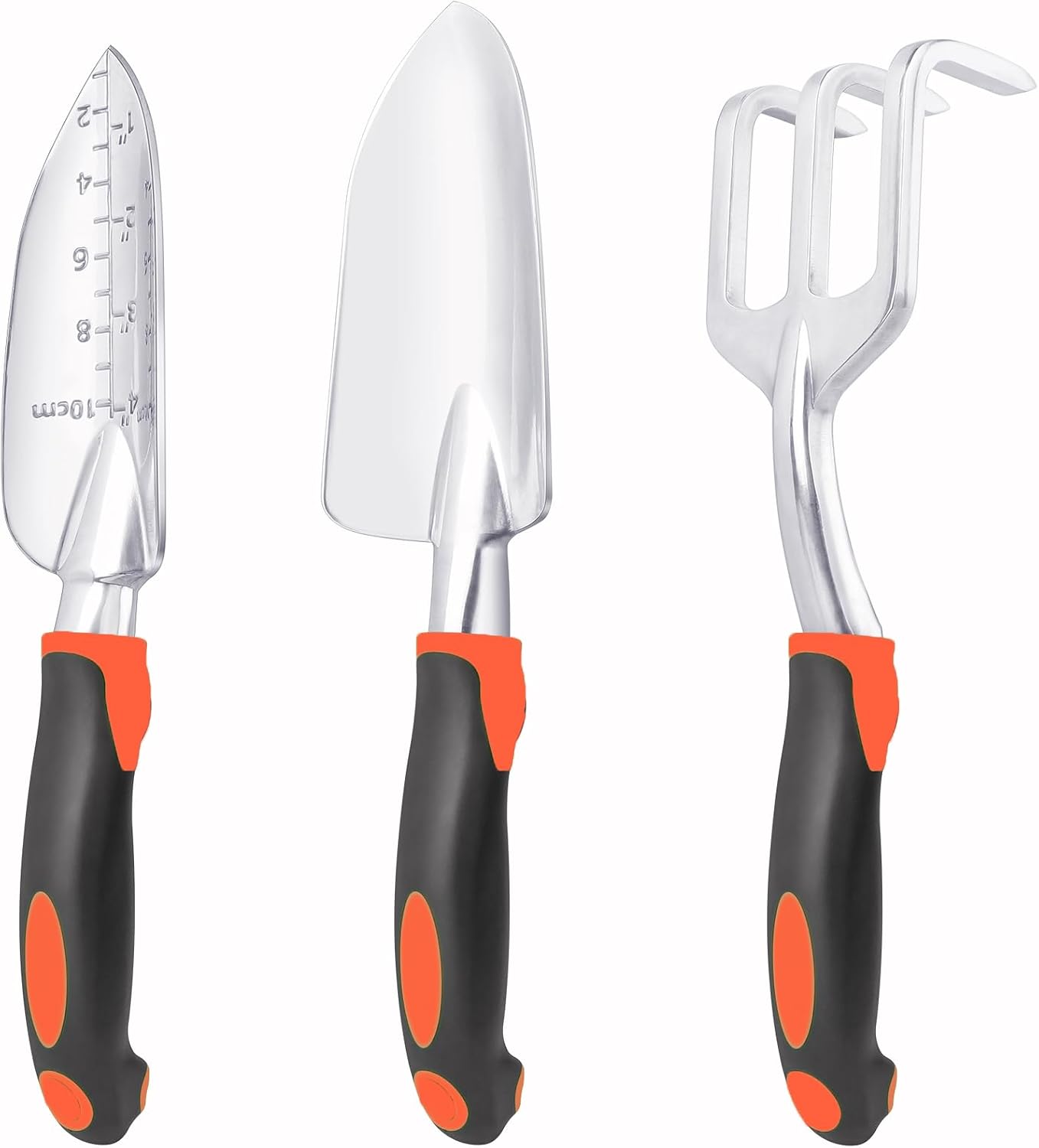 Garden Tools Set, 3 Pack Heavy Duty Gardening Tools Set Include Garden Shovel, Transplant Trowel and Hand Rake