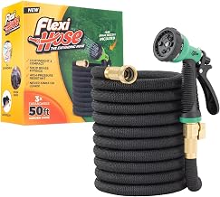 Flexi Hose with 8 Function Nozzle, 50FT Expandable Garden Hose