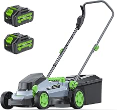 13 Inch Cordless Lawn Mower, 40V Electric Lawnmower for Garden, Patio, Yard